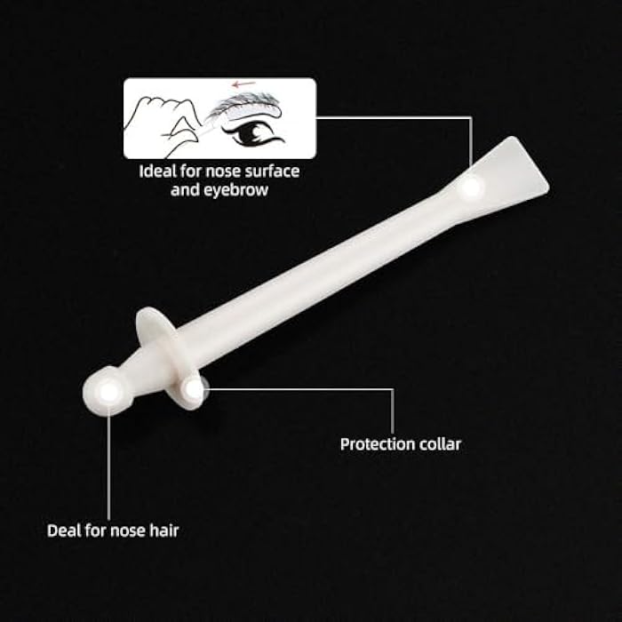 Excefore Nose Wax Kit for Men and Women, 50g Wax, Nose Hair Removal Waxing Kit, Safe Quick Hair Removal Waxing for Nose & Ear, 20 Applicators, 8 Mustache Stickers, 10 Little Cups for Removing Nose Eyebrow Hair - Image 5